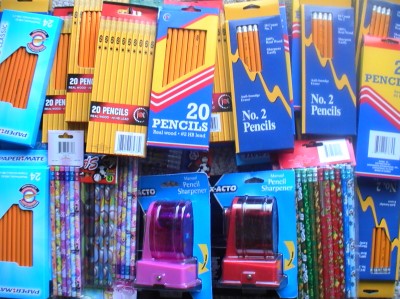 Pencils and sharpeners